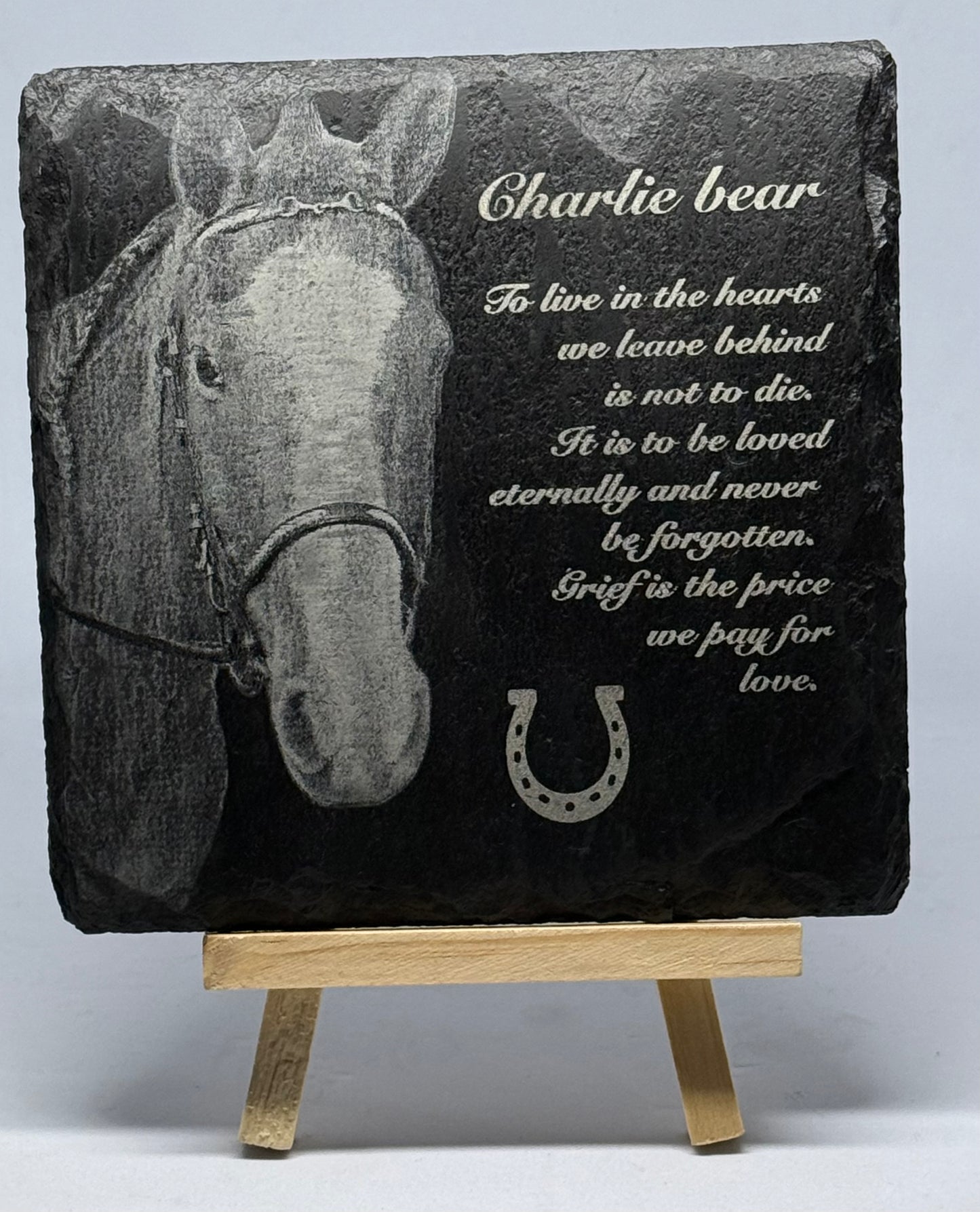 Slate pet memorial photo plaques MEDIUM