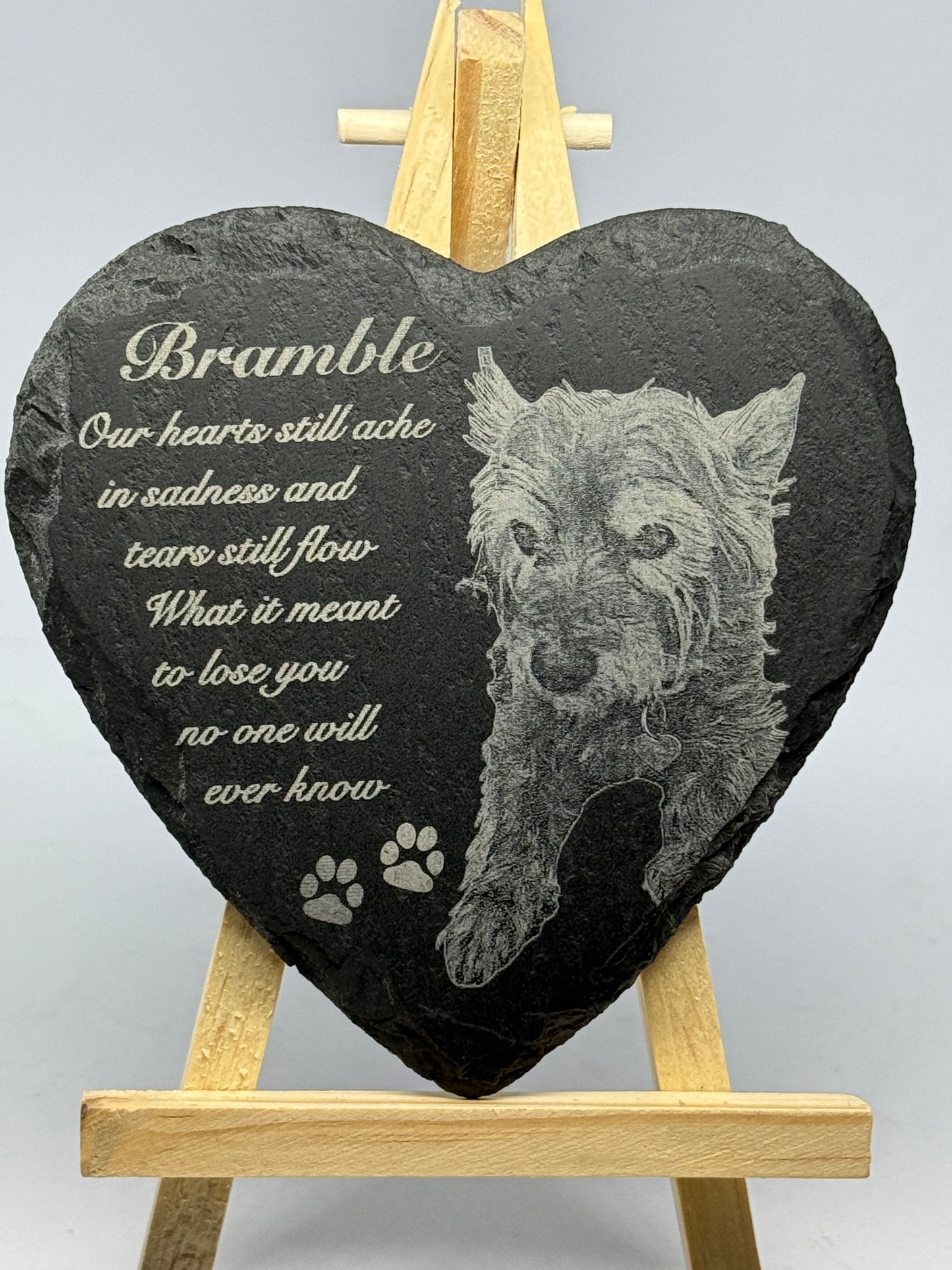 Slate pet memorial SMALL