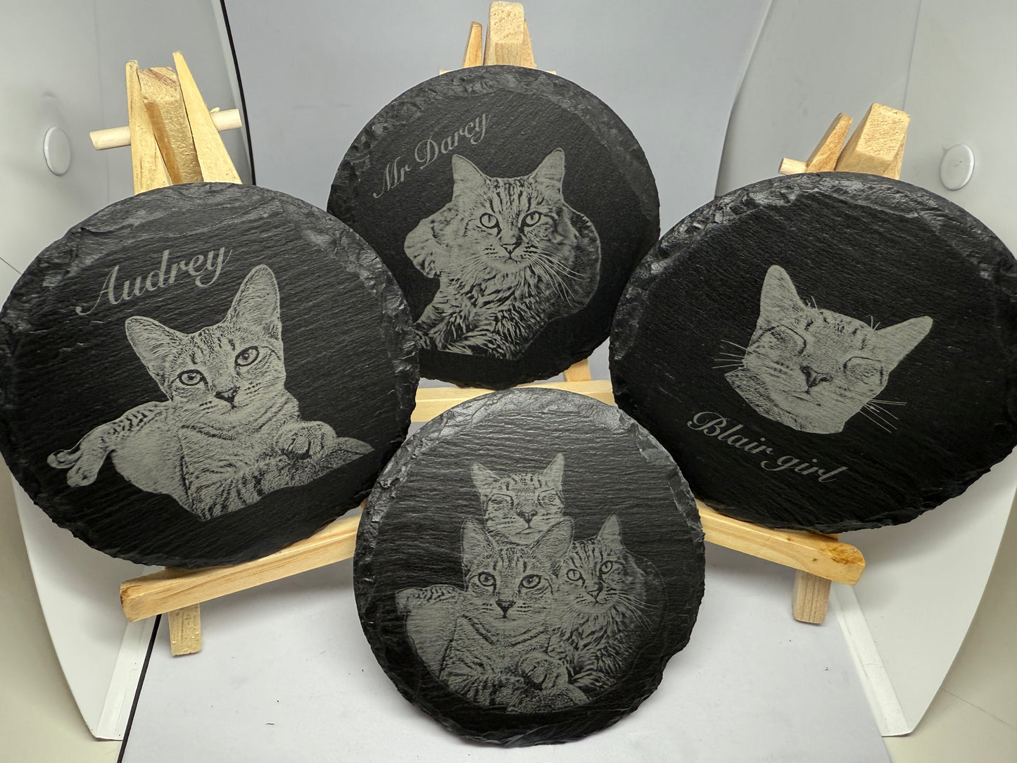 Personalised pet coasters set of 4