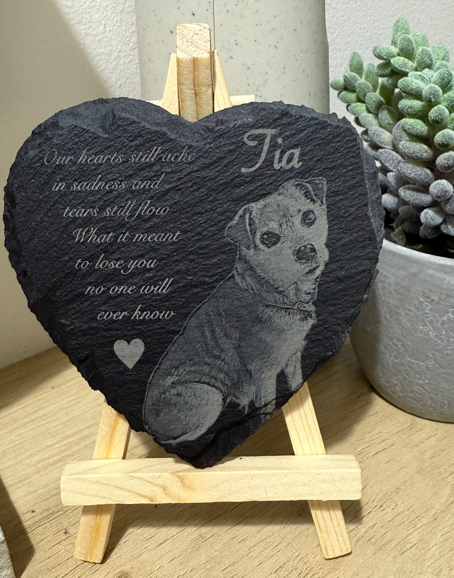 Slate pet memorial SMALL